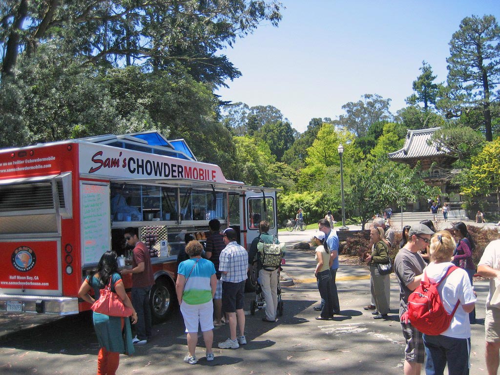 Sam's ChowderMobile serving seafood in Golden Gate Park